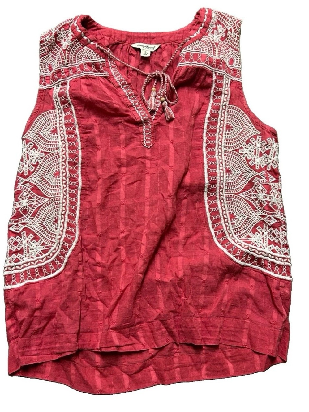 Women’s Lucky Brand Pink Tank Top Summer Size Small
